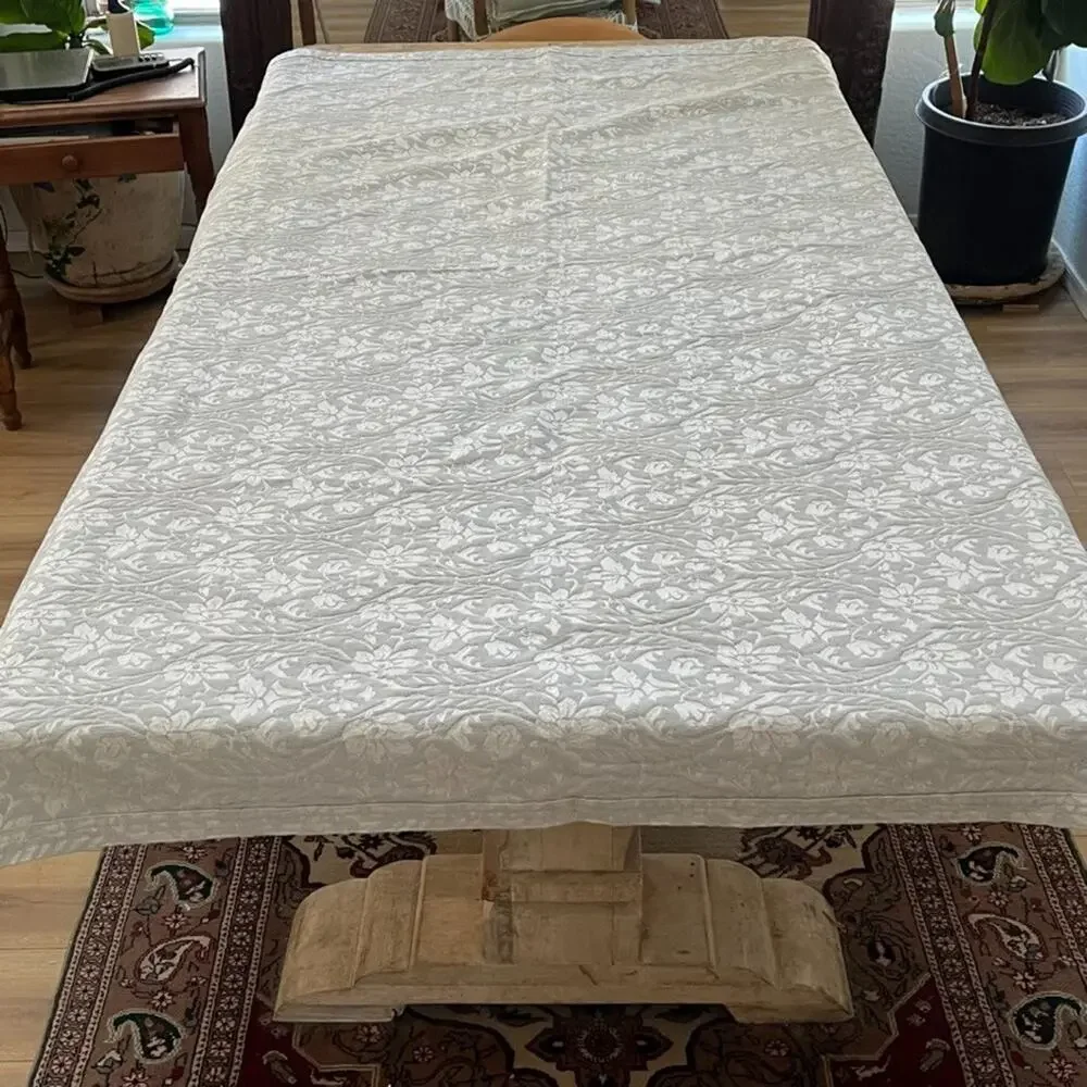 Charter Club Cotton Light Grey Coverlet 96